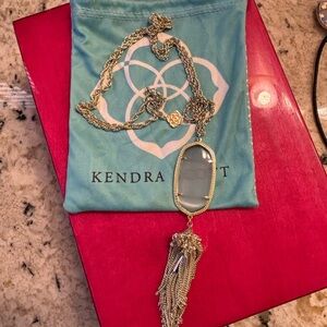 Kendra Scott gold and gray necklace